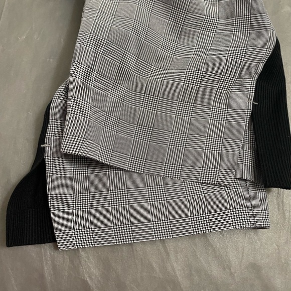 Athleta Brooklyn Ankle Pants Women 8T Black Plaid Work Comfort Stretch Waist - Picture 6 of 15